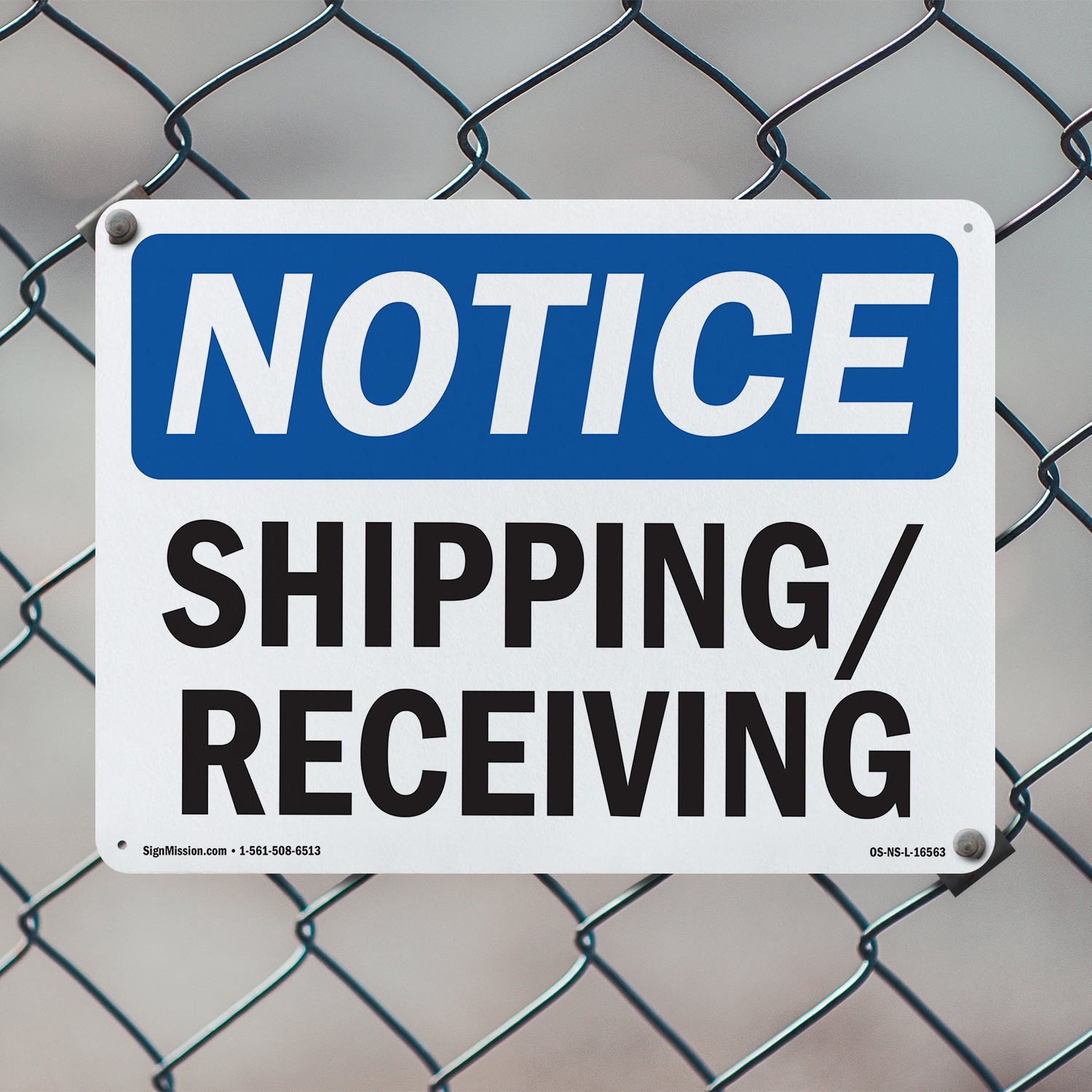 Shipping Receiving OSHA Notice Sign Metal, Plastic, Or Decal – 5 or 10 Pack
