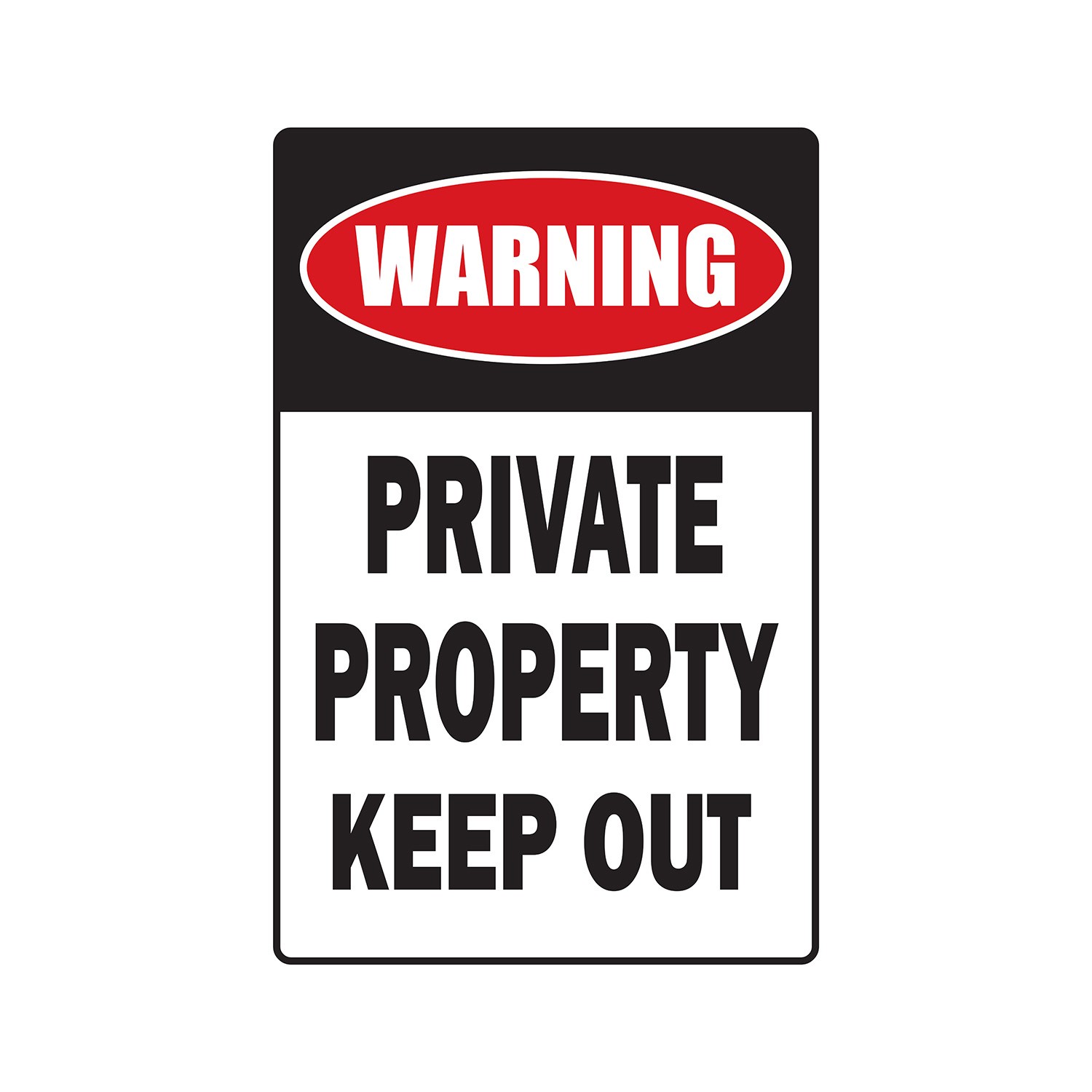 PRIVATE PROPERTY KEEP OUT Parking Sign Or Decals no trespassing stay out