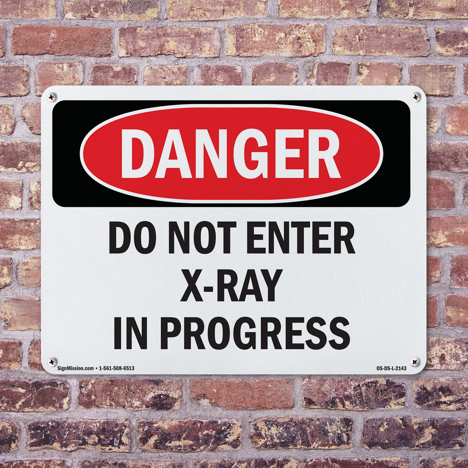 Do Not Enter X OSHA Danger Sign Metal, Plastic, Or Decal – 5 or 10 Pack