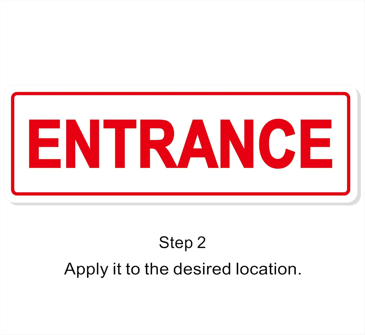 Entrance Sign – Made from Premium Frosted Acrylic Material, Super Strong Self-Ad