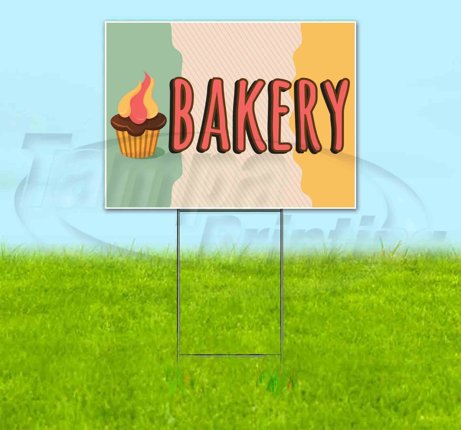 BAKERY 18×24 Yard Sign Corrugated Plastic Bandit Lawn USA