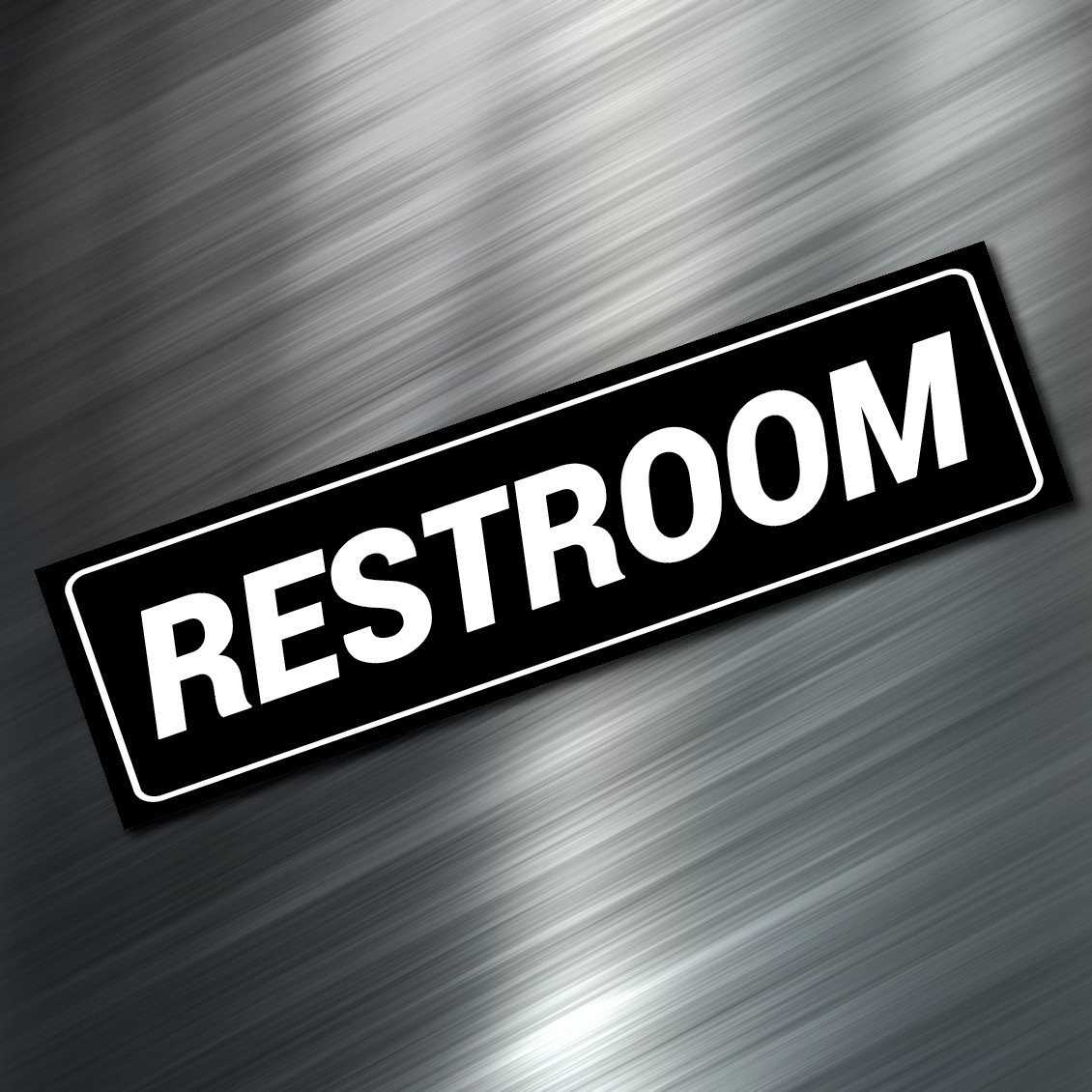 (1) RESTROOM Sign Sticker Business Decal Store 1.5&Prime;x5.5&Prime; Window Door Bathroom
