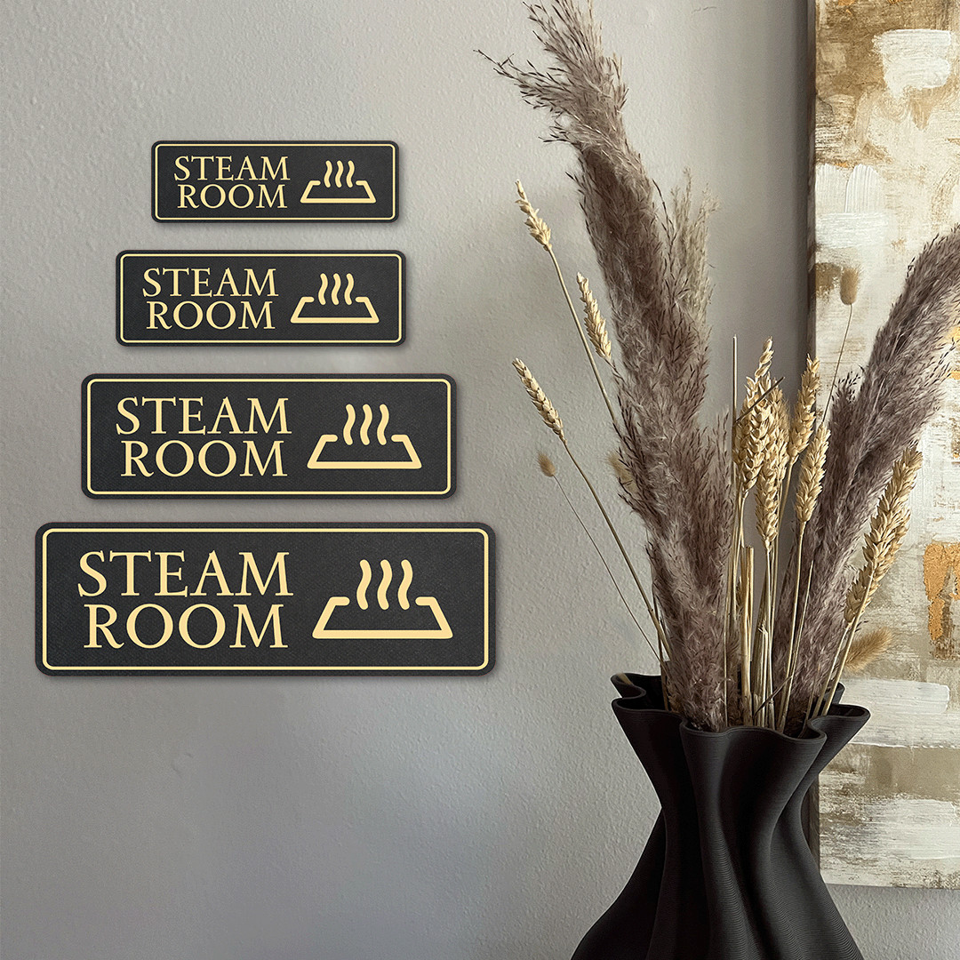 Standard Plus Steam Room Wall or Door Sign | Workplace Spa Signage