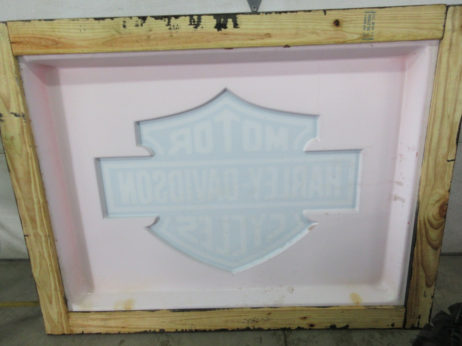 VINTAGE RARE TRUE HARLEY DAVIDSON DEALER SIGN 48 X 36 INCHES GARAGE MAN CAVE ART