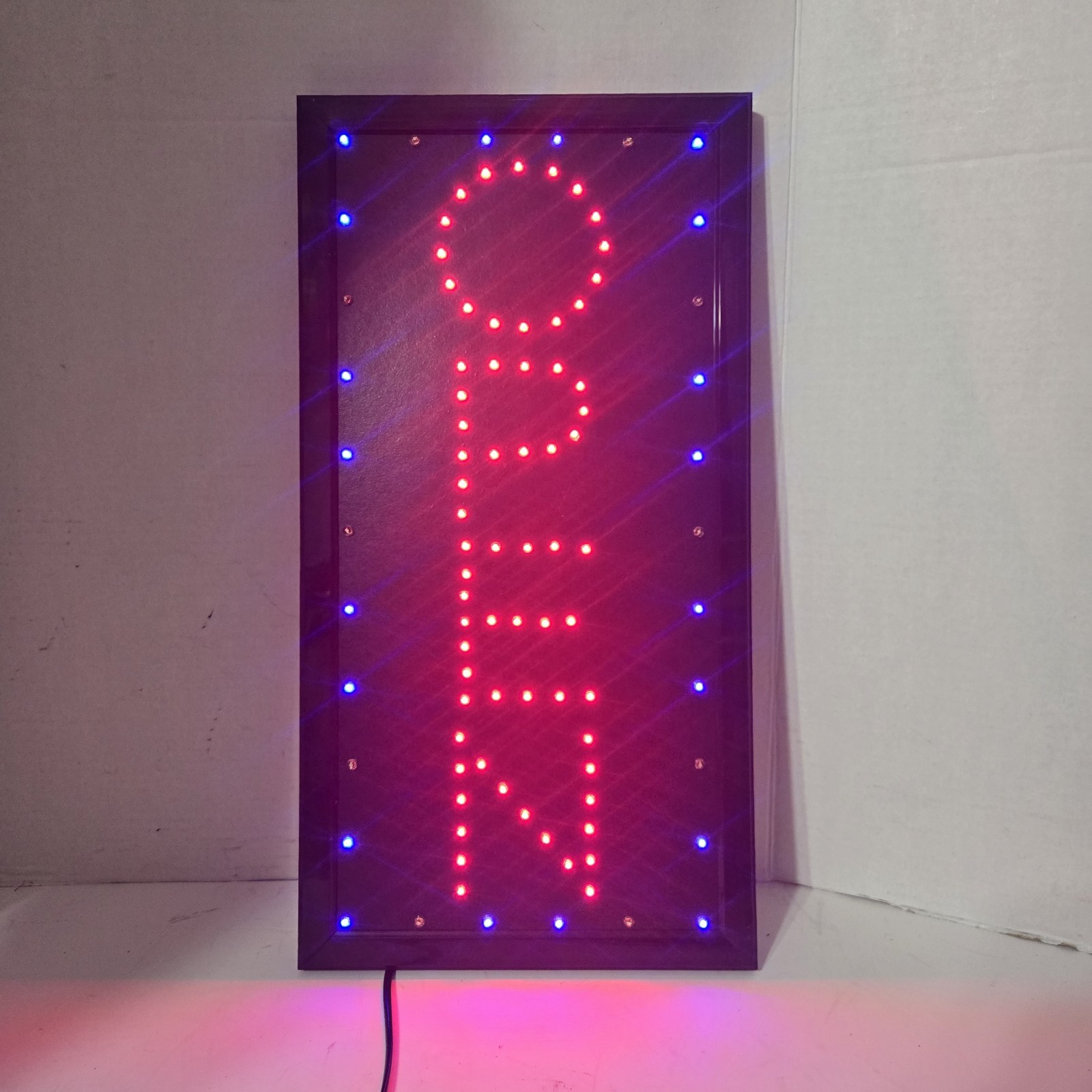 NWOT Vertical LED « OPEN » Sign for Business or Store Front Flashing Lights VIDEO