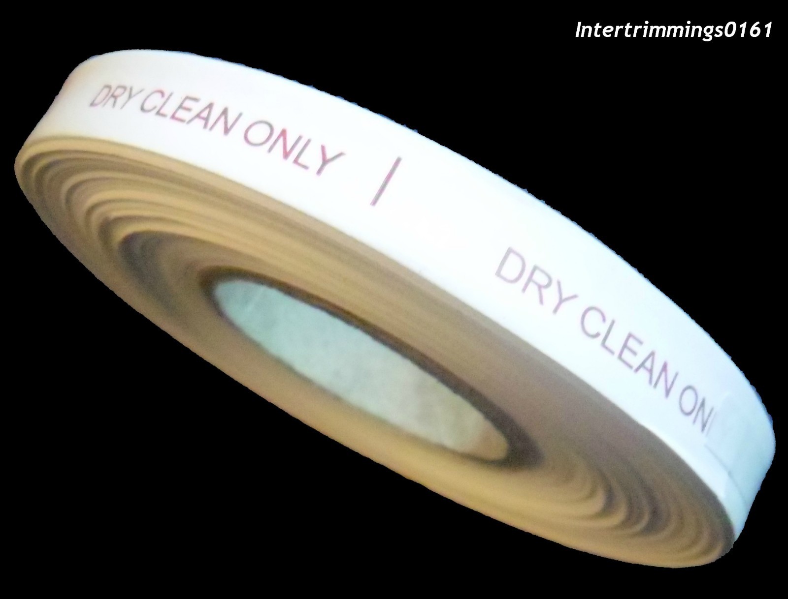 43MM BY 10MM, WHITE SEW ON &lsquo;DRY CLEAN ONLY&rsquo; LABELS