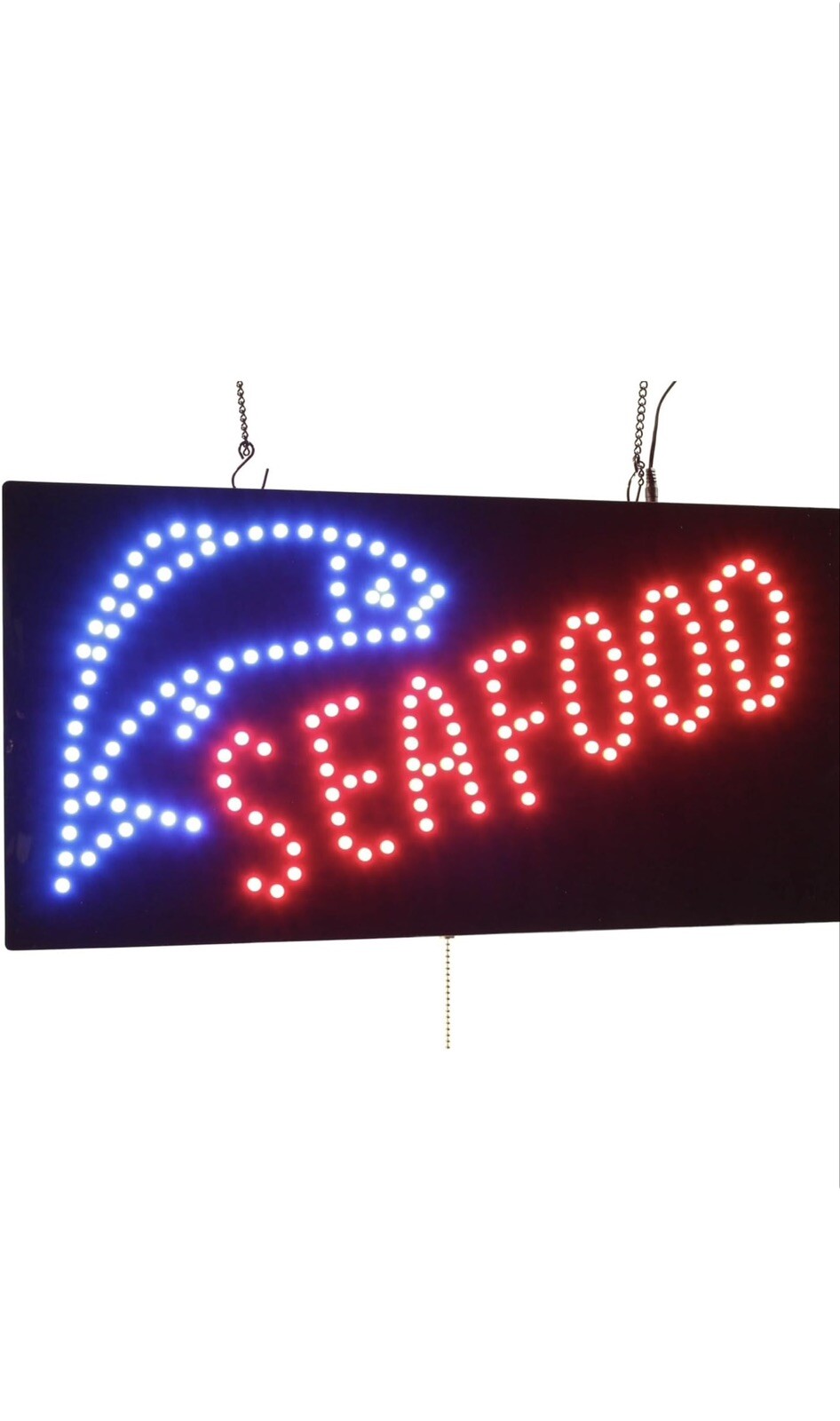 Seafood Sign, 24&Prime;x12&Prime;, 60x30cm