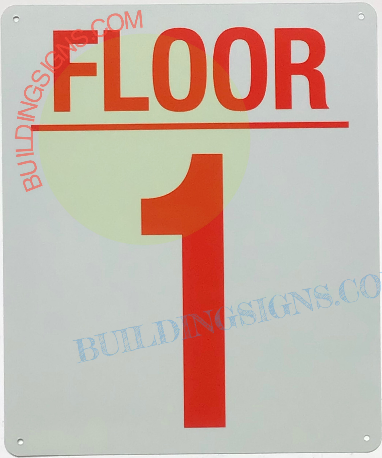 1 FLOOR SIGN (10×12 White)- The deep red line-REF24-1027