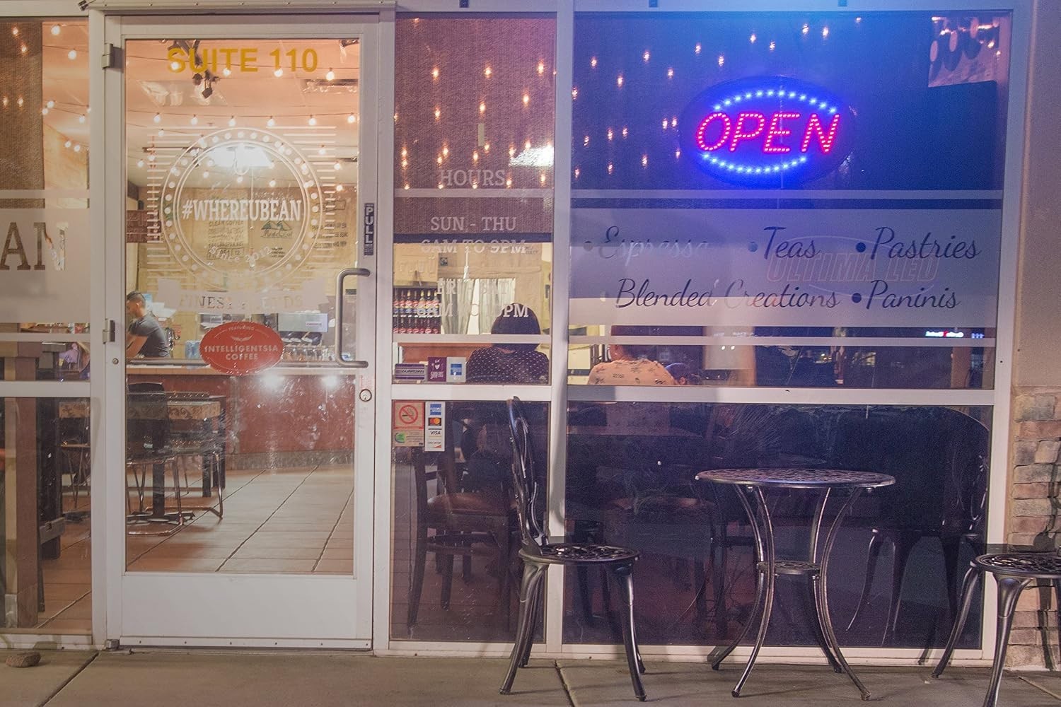 Neon Open Sign for Business: Oval LED Sign with Flashing Mode for Stores – In…