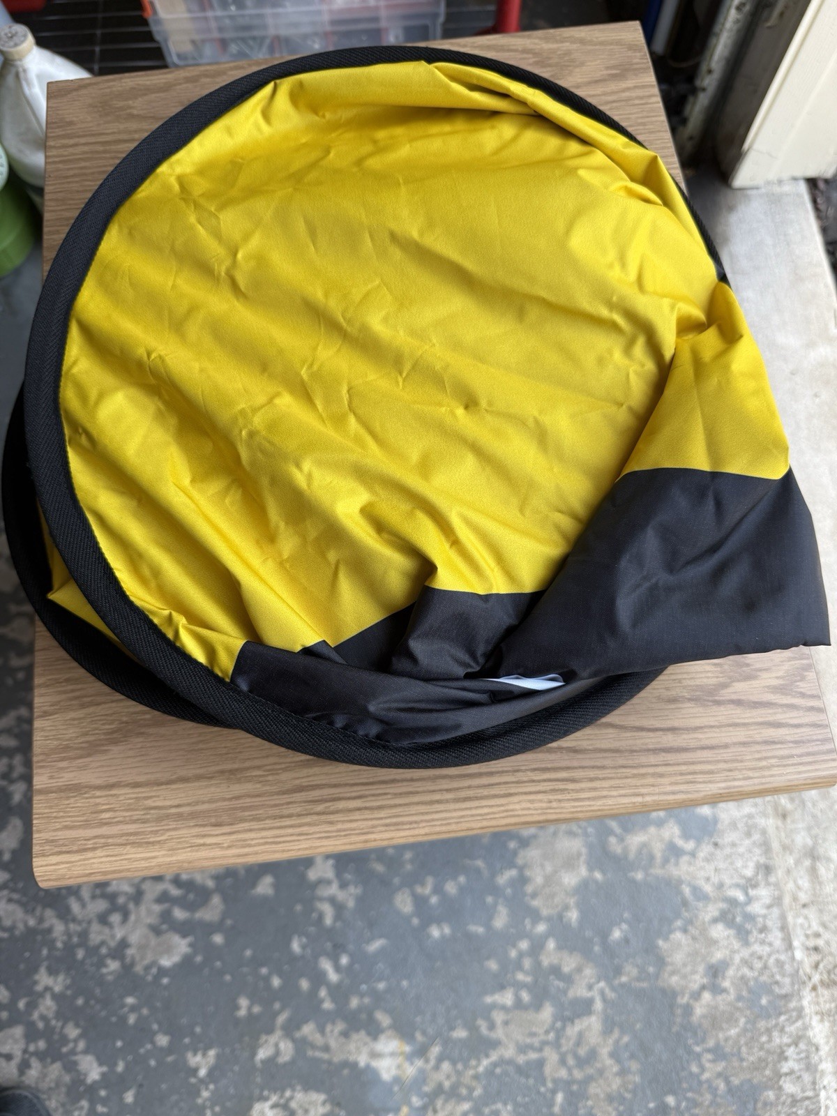 Portable Information Sign-Yellow & Black Pop-Up Display 3&prime; Foldable Easy Carry