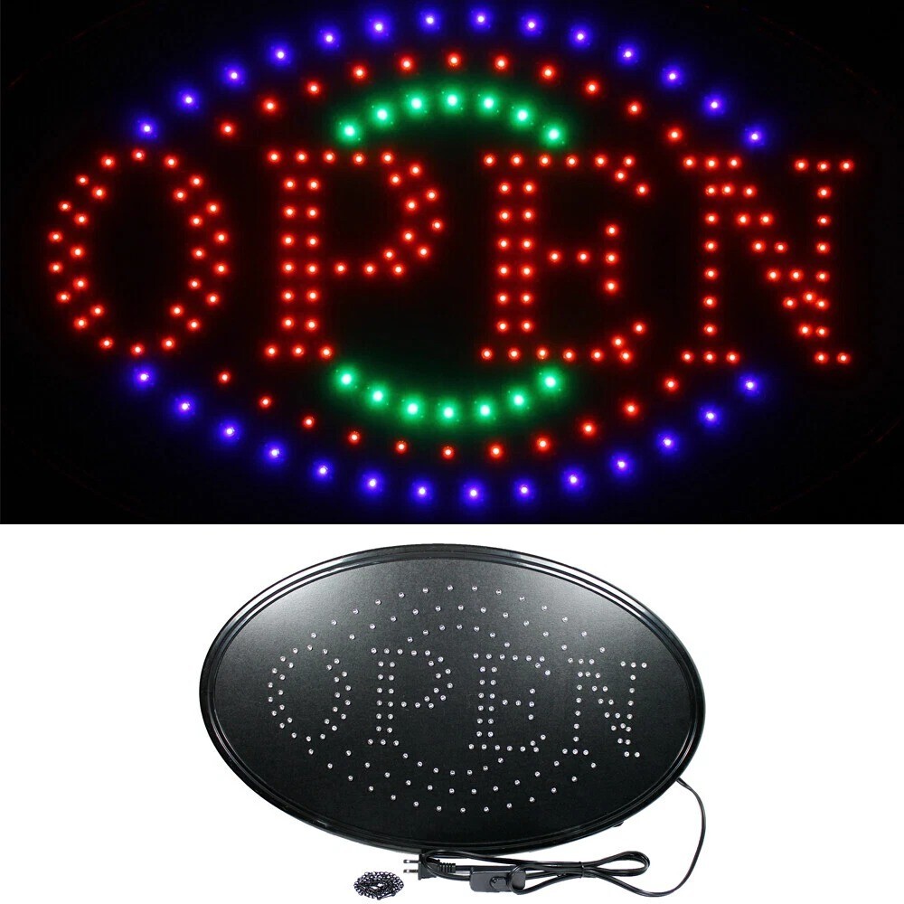 LED Neon Light Animated Motion OPEN Business Sign (19&Prime;x10&Prime;)