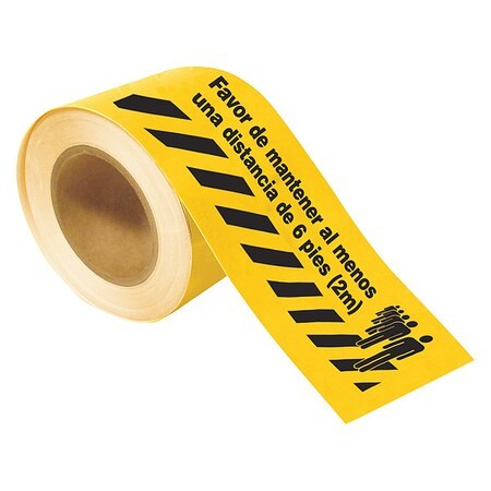 Brady 170331 Floor Tape, Black/Yellow, 4 Inx100 Ft, Roll, 170331