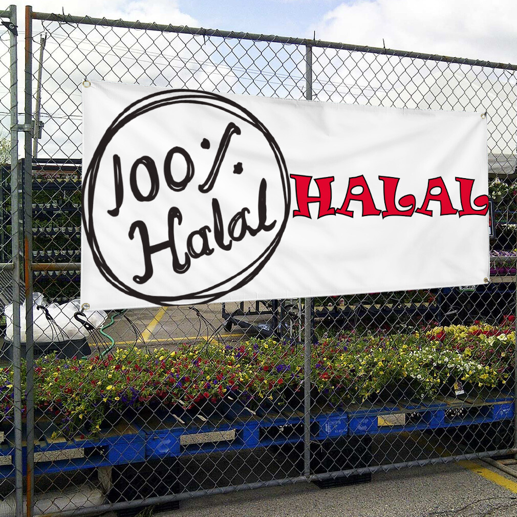 Vinyl Banner Multiple Sizes Halal 100% Halal Advertising Printing Outdoor
