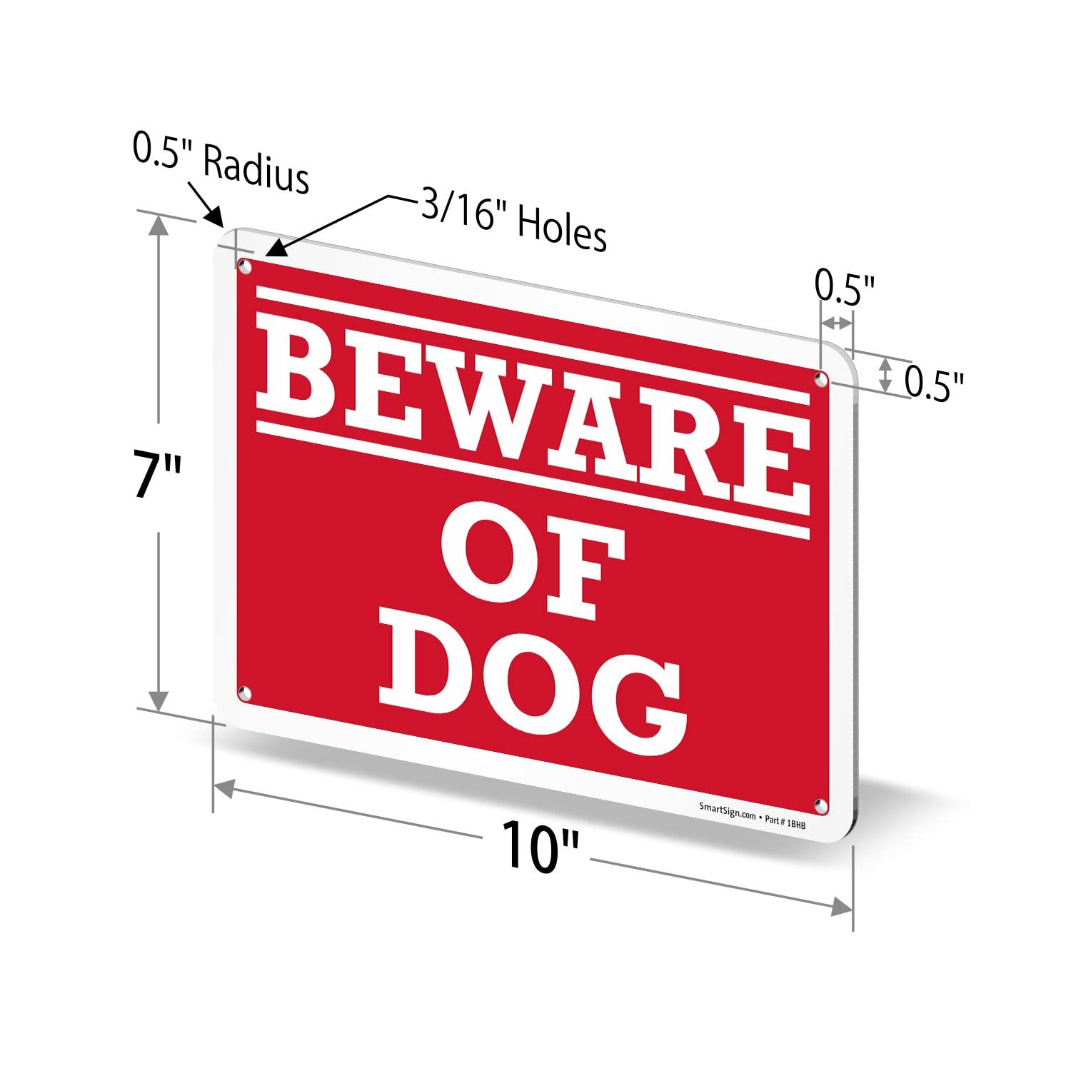 – K-2556-AL-10 « Beware of Dog » Sign | 7&Prime; x 10&Prime; Aluminum