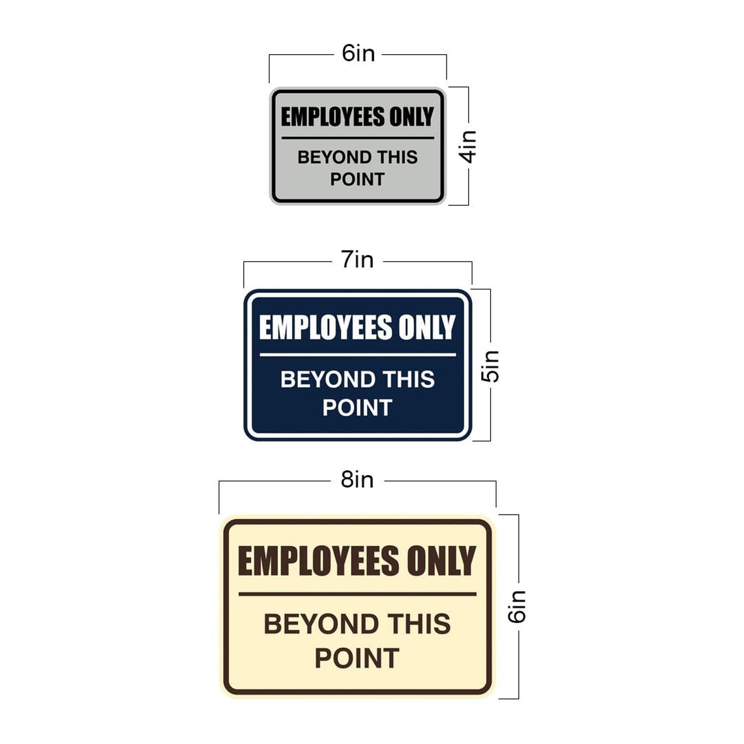All Quality Classic Framed Employees Only Beyond This Point Wall or Door Sign…