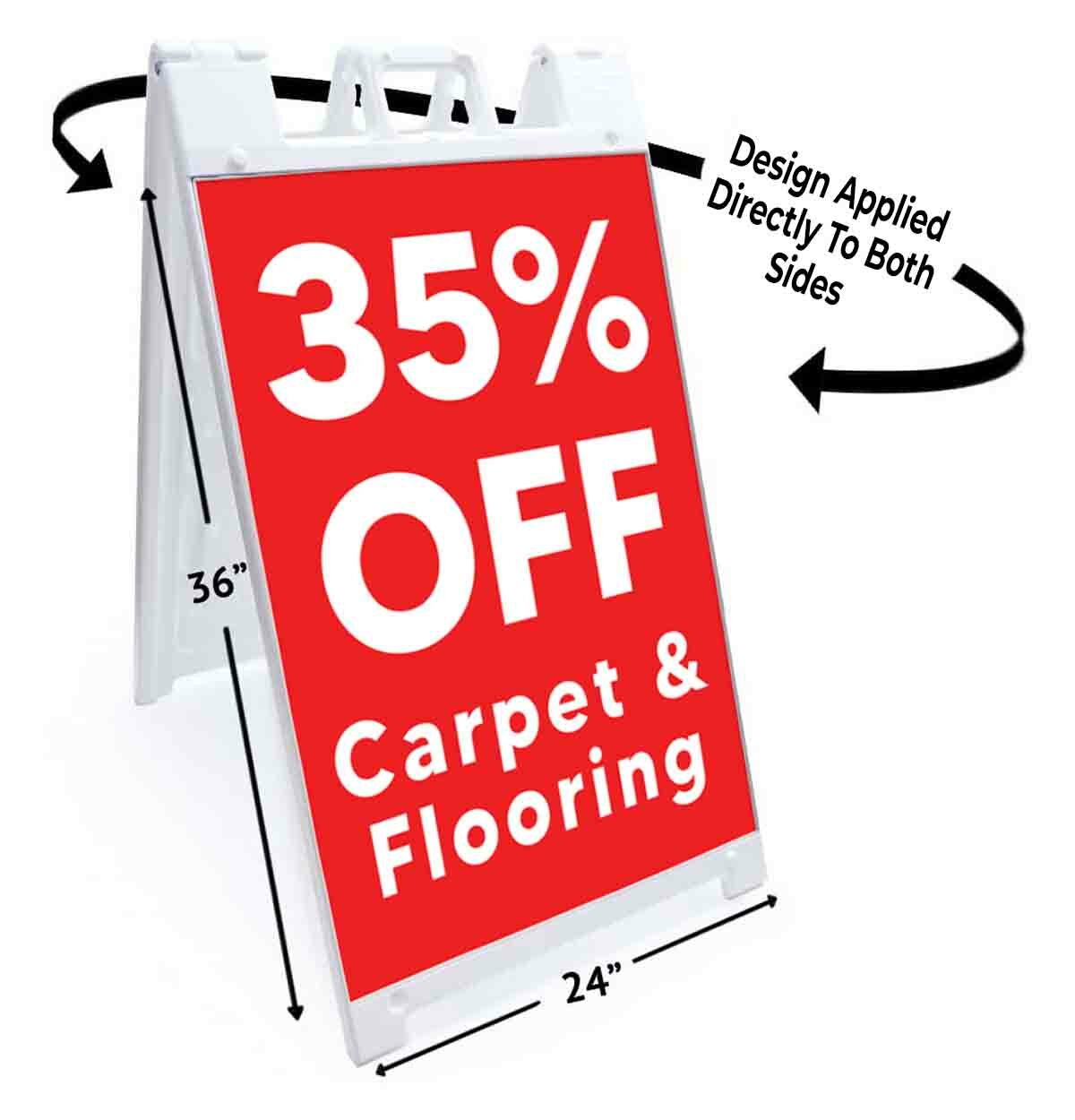 35% Off Carpet & Flooring Signicade 24×36 A Frame Sidewalk Sign Double Sided