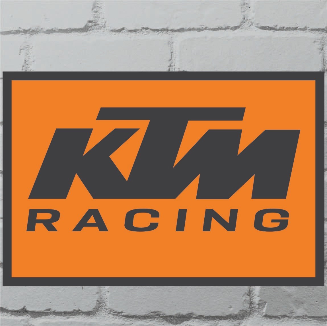 KTM RACING Sign Vinyl Aluminium PVC Magnet