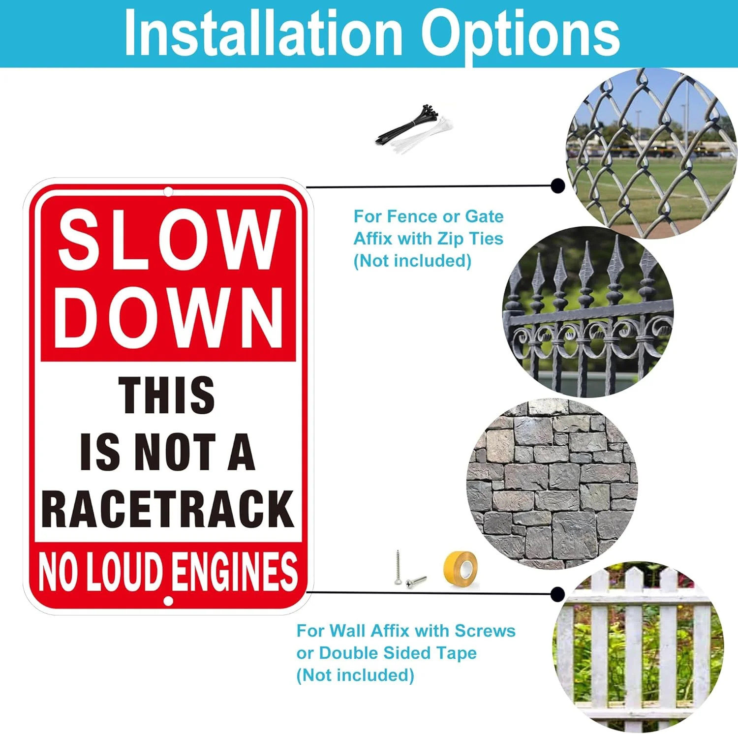 2Pack Slow Down Sign, 18&Prime;x12&Prime; Speed Bumps Ahead safety Signs, Rust Free Reflecti