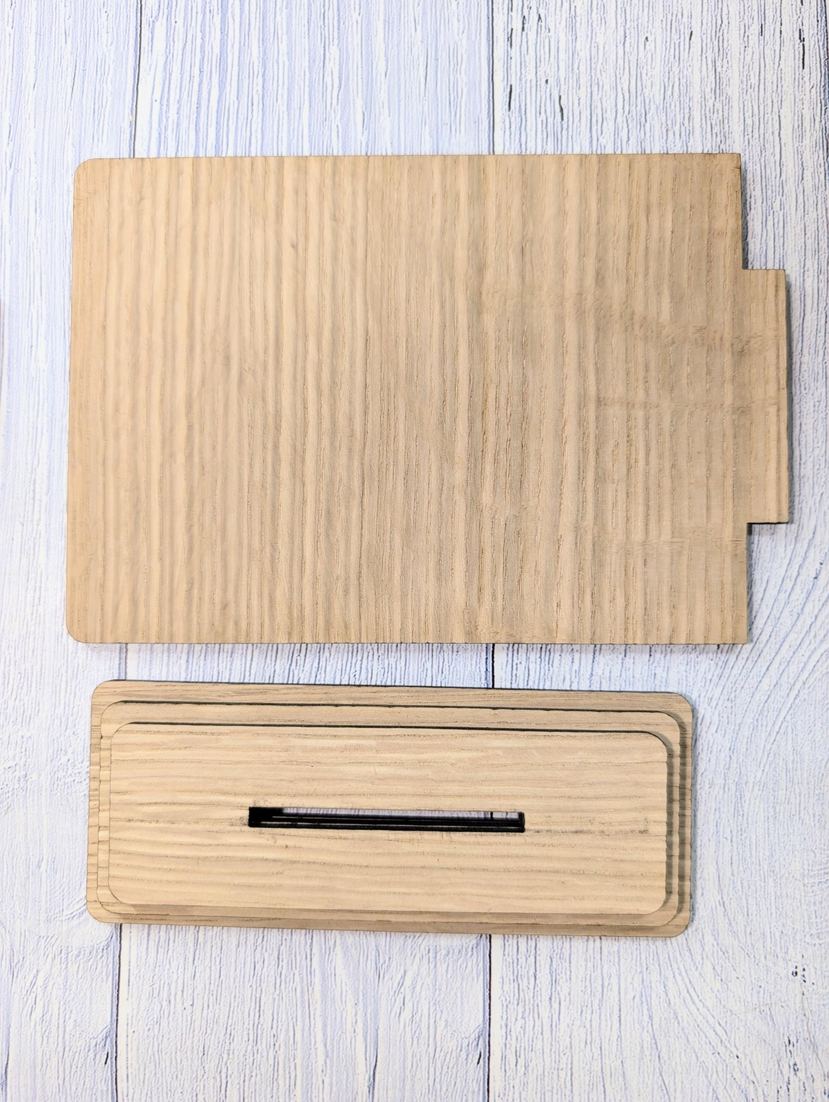 QR Code &lsquo;Leave us a review&rsquo; Custom Wooden Table Signs, Personalised Logo & Link