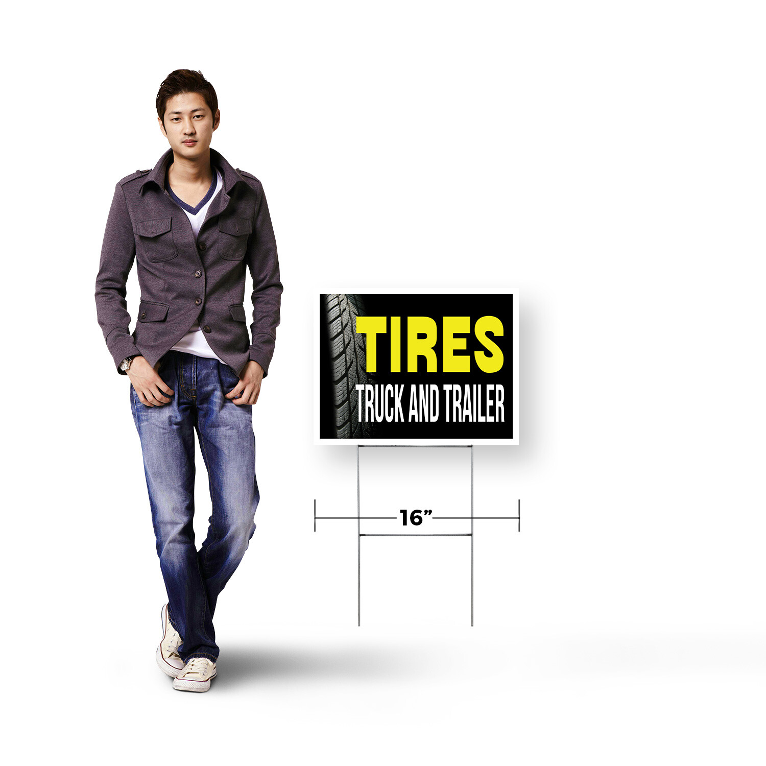 Tire Sale Yard Sign Auto Promotions, Affordable Pricing, Reliable Service