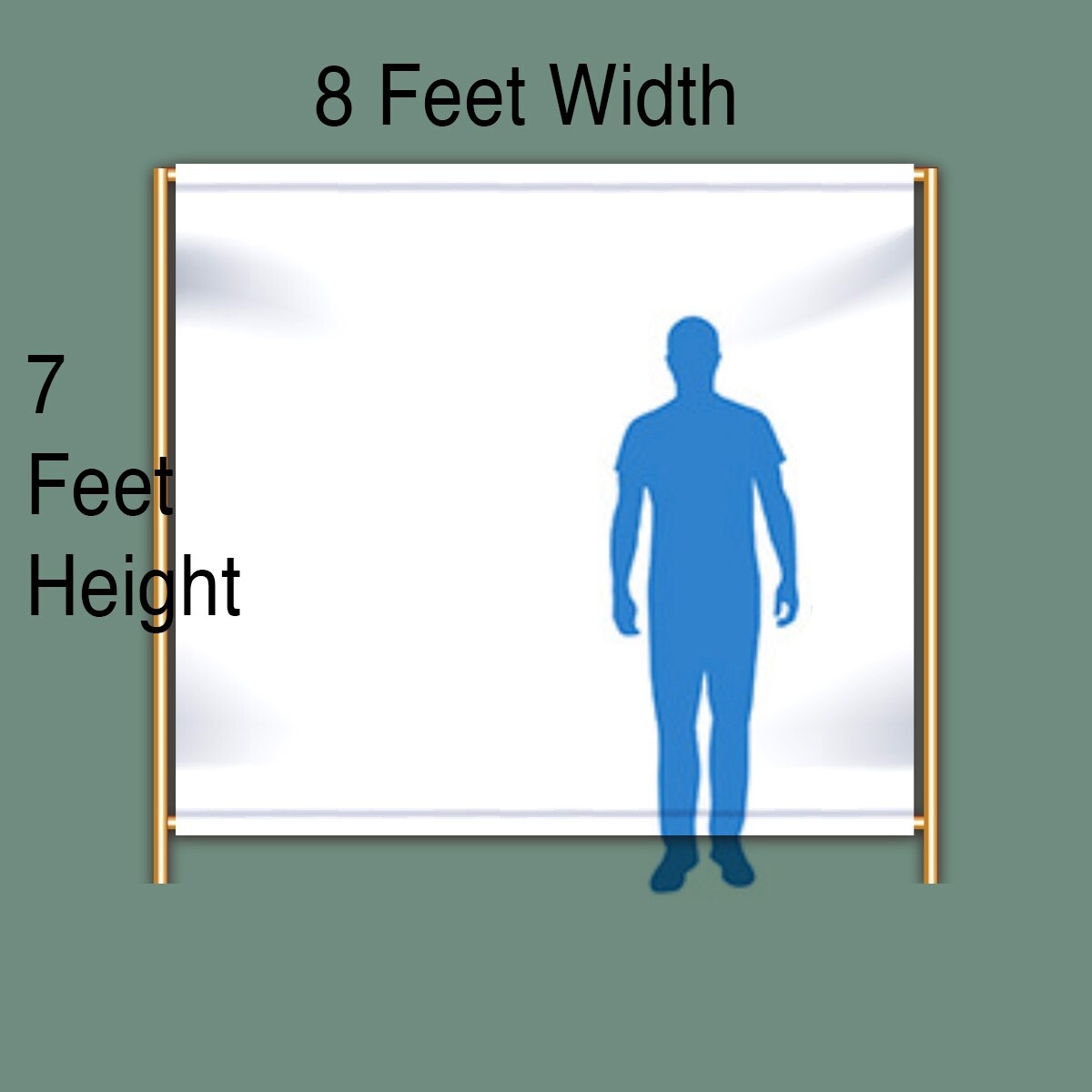 15 oz Blank White Vinyl Banner, Waterproof 96&Prime; x 84&Prime; 8&rsquo;x7&prime; with Pole Pockets
