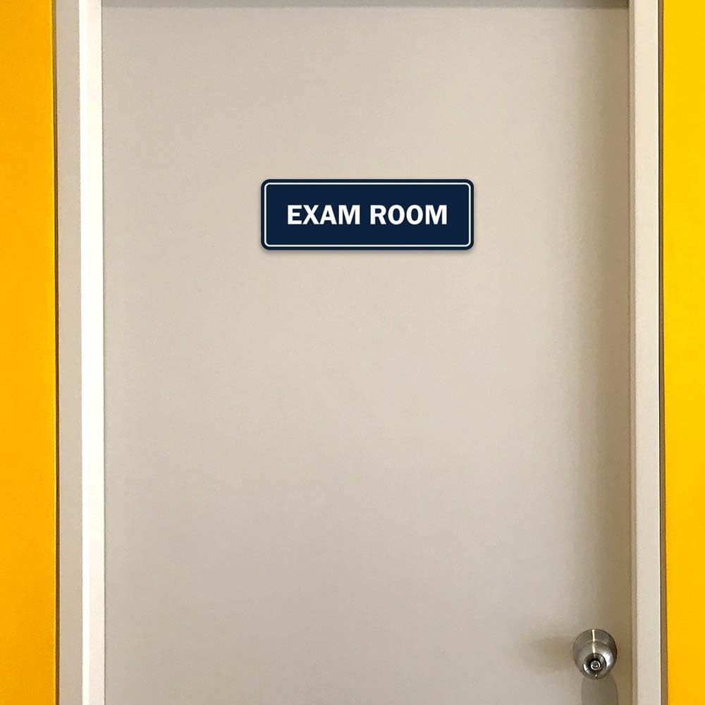 Standard Exam Room Sign Black – Large 1 Pack