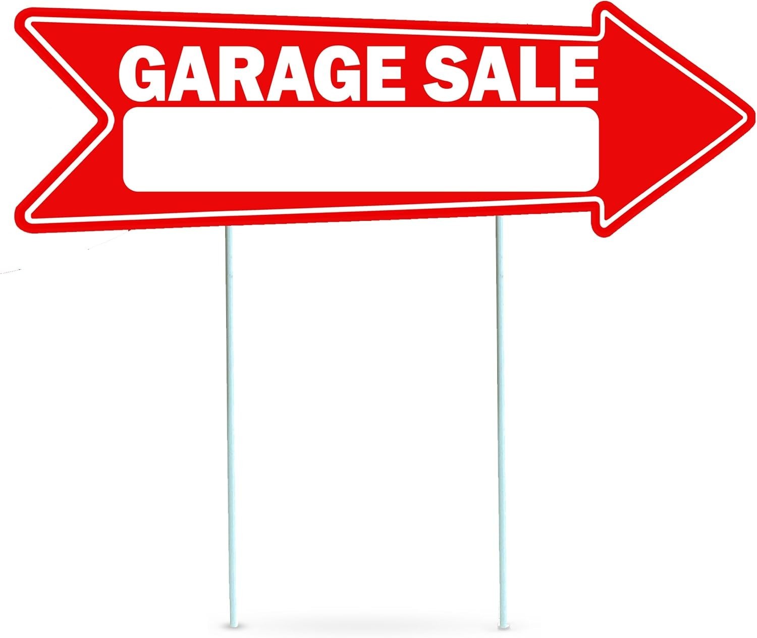 Double-Sided Red Yard Sale Arrows 16&Prime; x 5&Prime; with Stakes – 1, 3, or 6 Pack Options