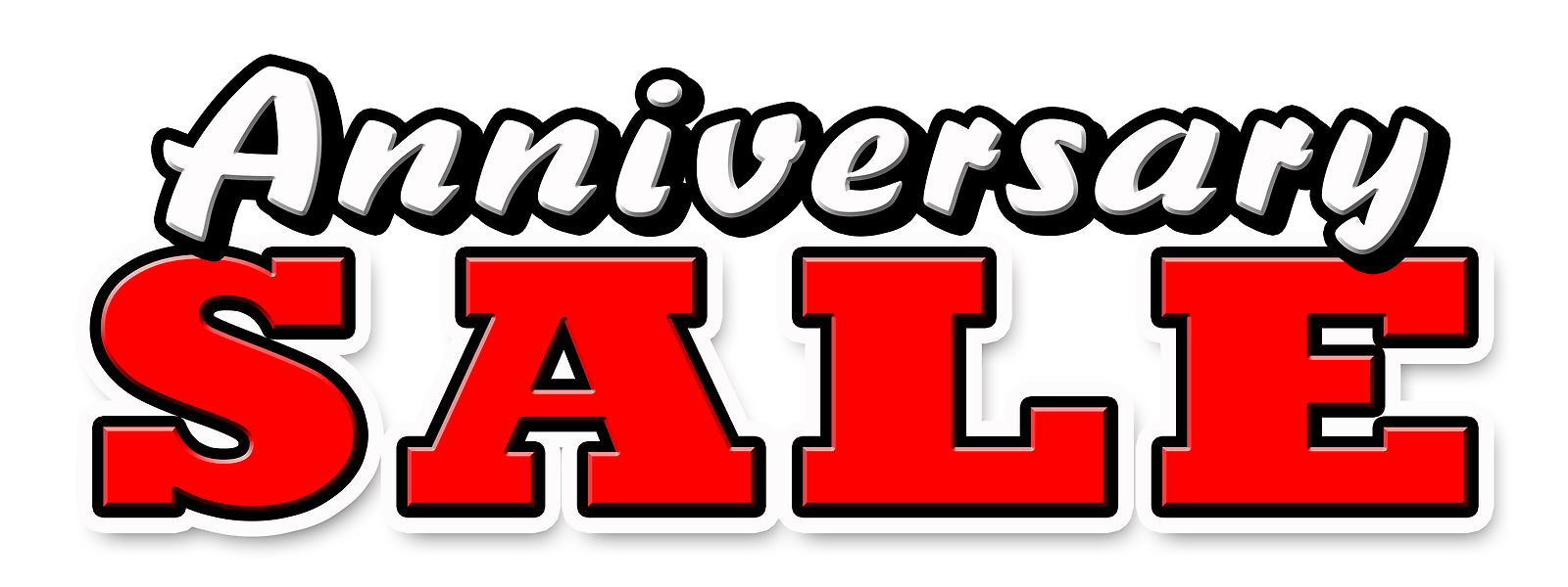 ANNIVERSARY SALE DECAL sticker celebration huge store wide big save