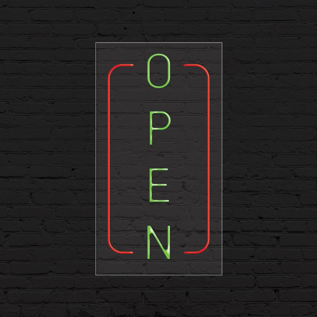 Open Sign for Business Displays | LED Flex Neon | 20&Prime;W x 37&Prime;H x 1&Prime;D