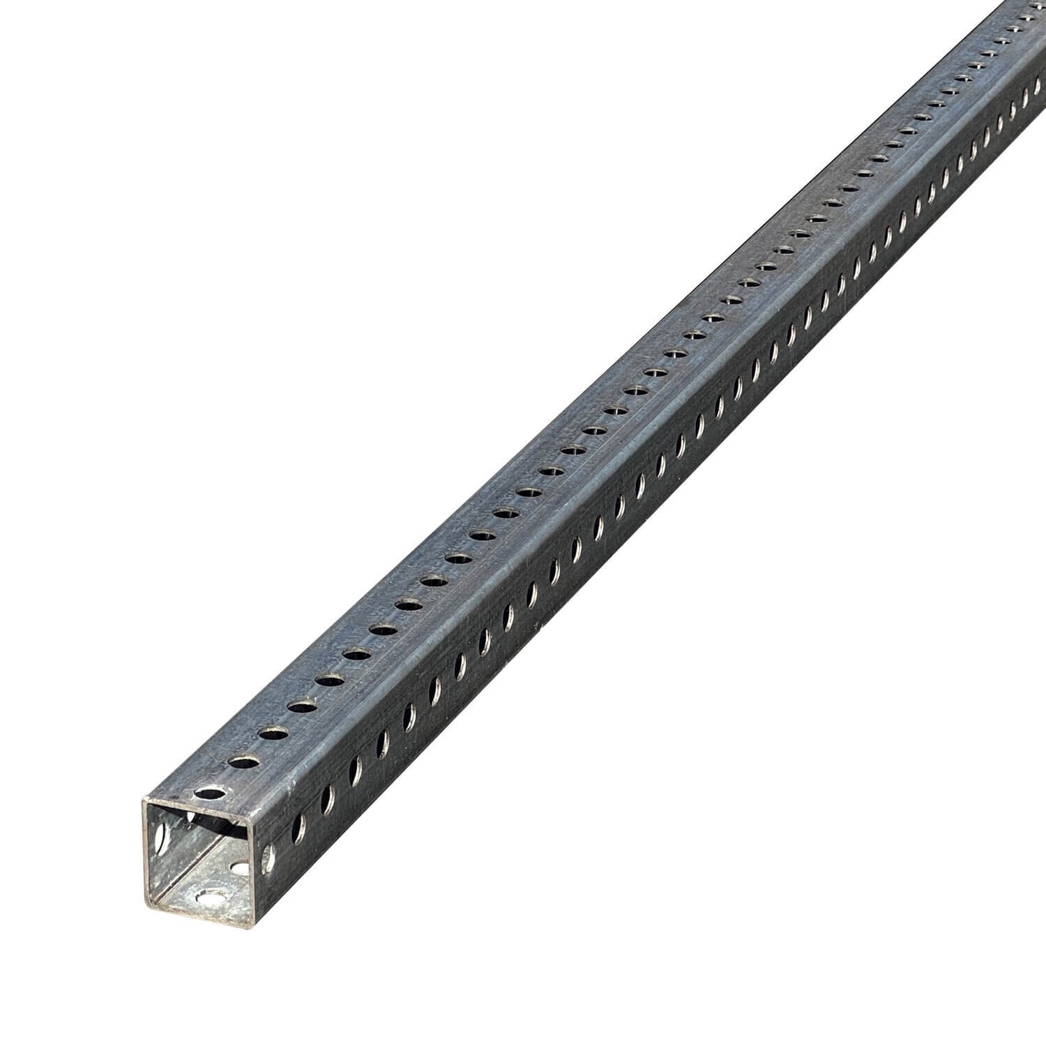 Sandbaggy 10 ft Galvanized Square Sign Post – 1-3/4&Prime; Wide – 7/16” Hole Diameter