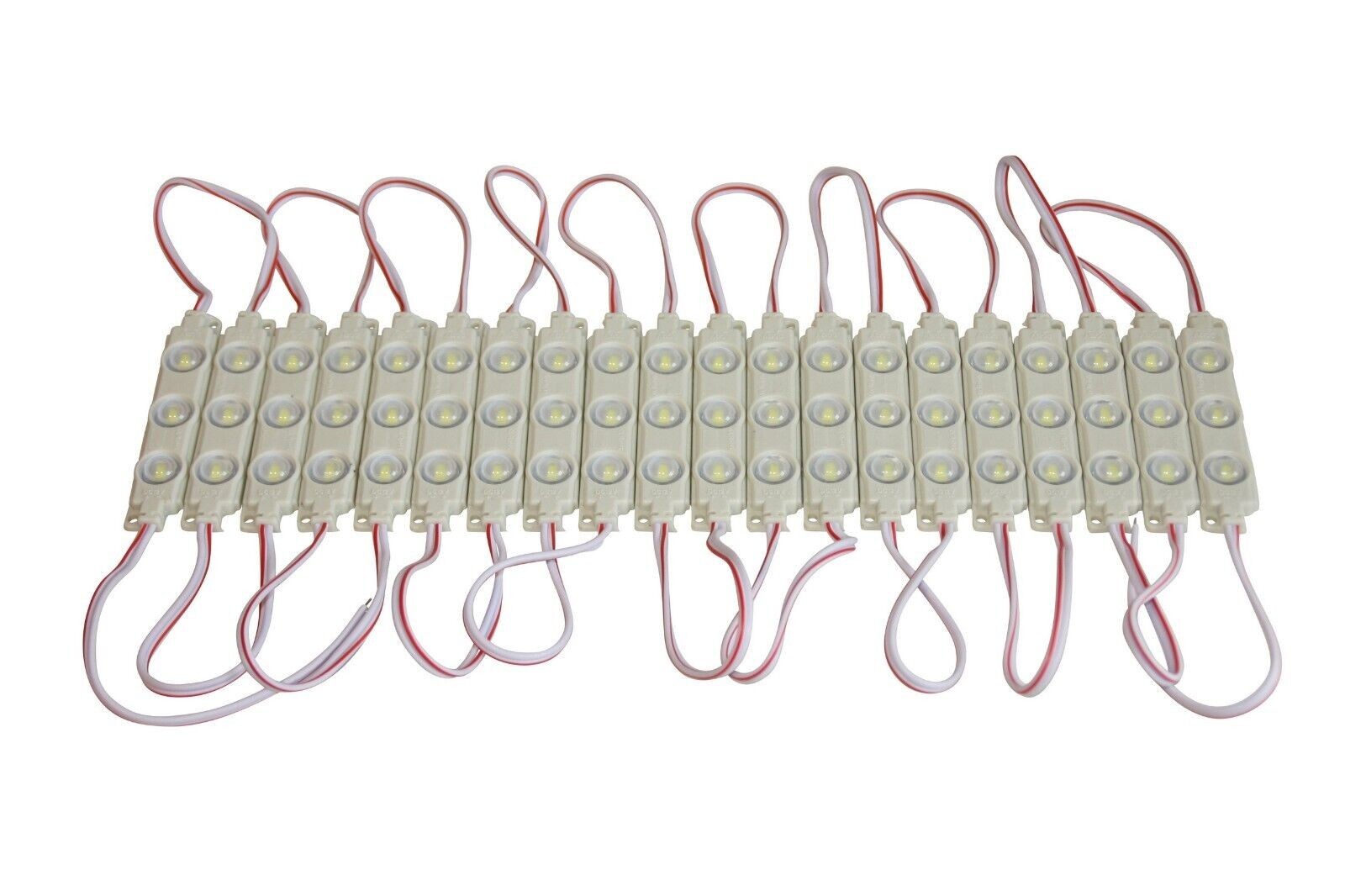 20X LED 3SMD Chain Module Coldwhite White 12V Waterproof Werbetechnik Lighting