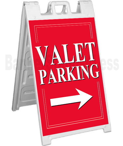 Signicade A-Frame Sign Sidewalk Sandwich Pavement Sign – VALET PARKING rb