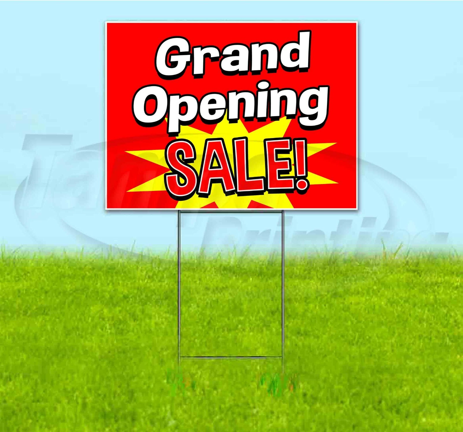 GRAND OPENING SALE 18×24 Yard Sign WITH STAKE Corrugated Bandit BUSINESS DEALS
