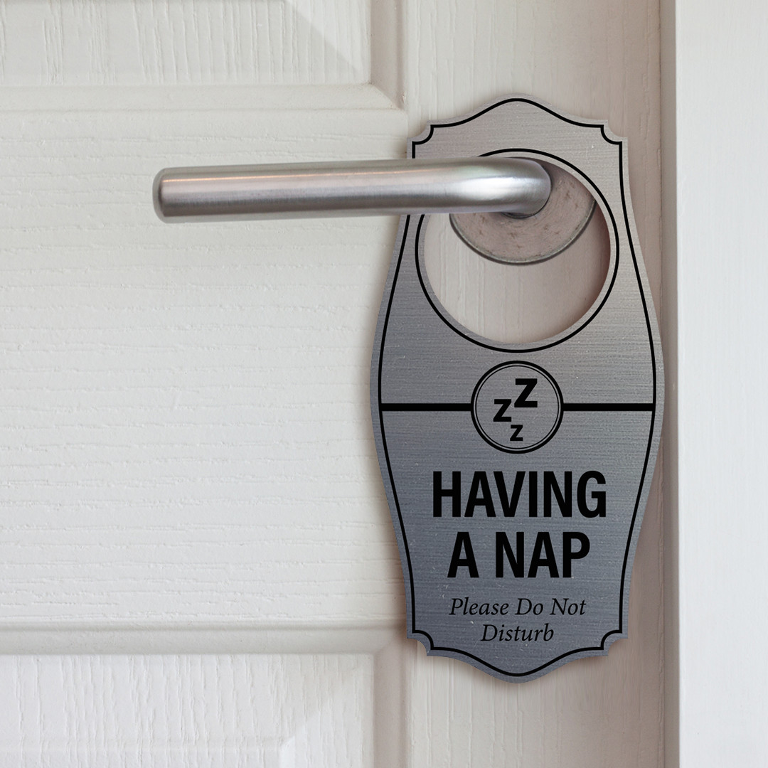 Signs ByLITA Having a Nap. Please Do Not Disturb Door Hanger