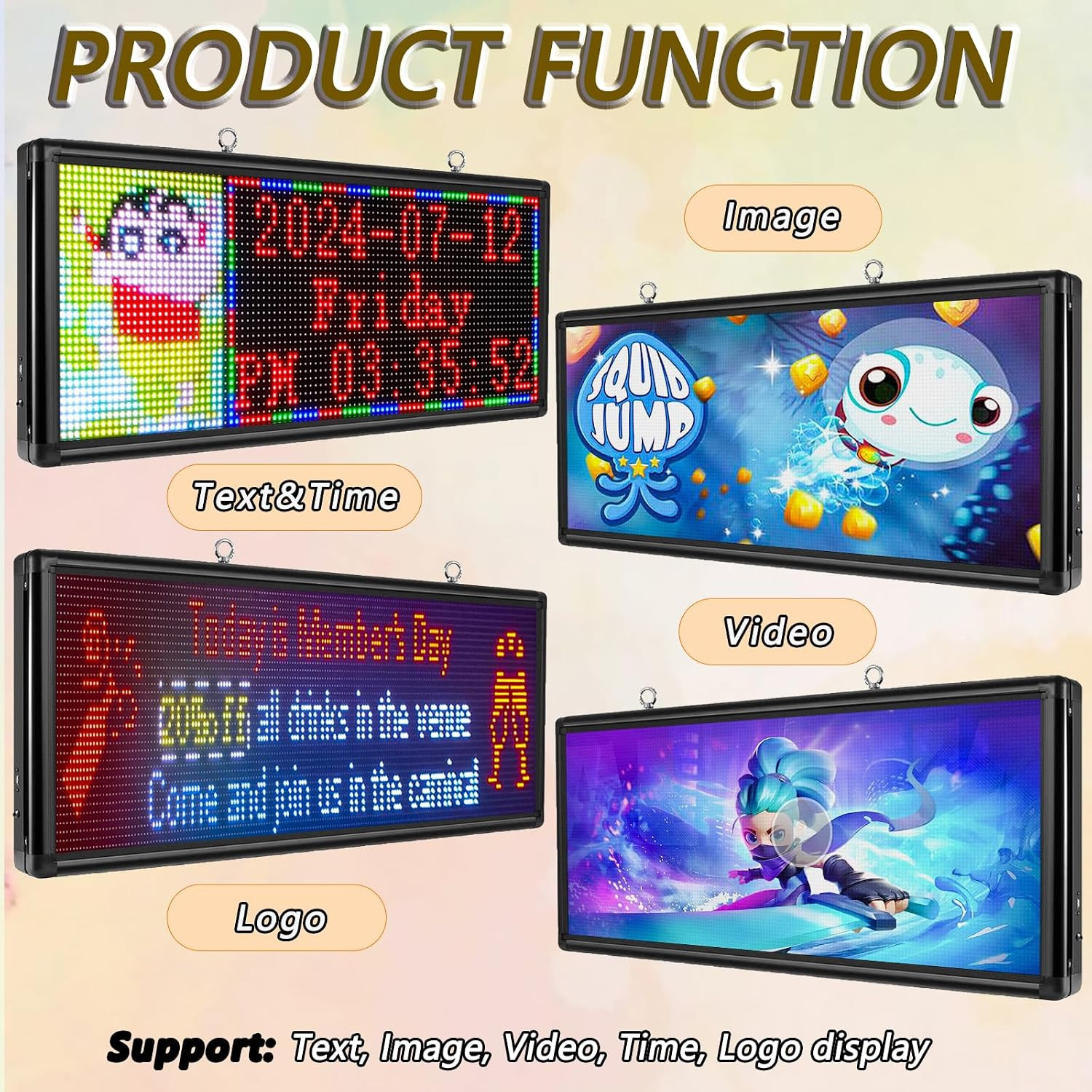 CX P6 Outdoor LED Sign Full Color 40&Prime;X18&Prime; – 6000Nits Ultra-Bright Programmable D
