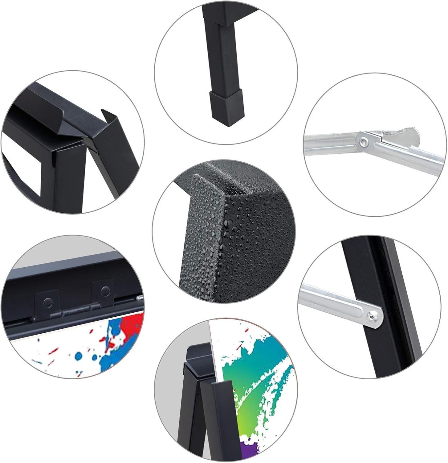 All-Metal A-Frame Sign Holder, Portable 24×36 » Sandwich Board for Diverse Uses