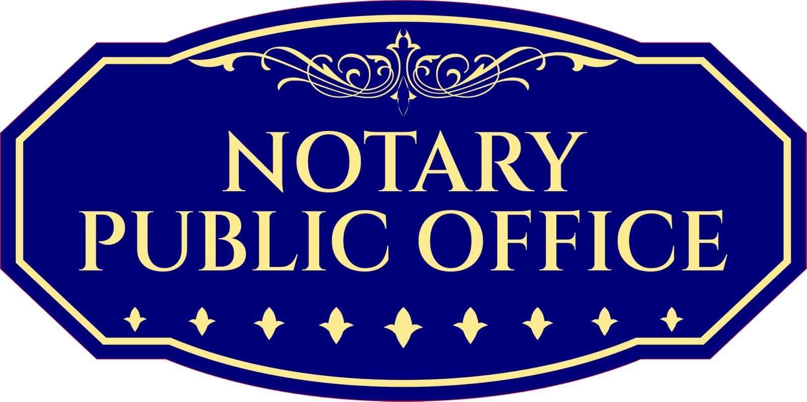 Victorian Plus Notary Public Office Wall or Door Sign | Legal and Courtroom