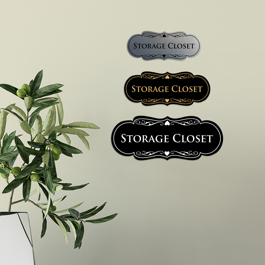 Signs ByLITA Designer Storage Closet Sign