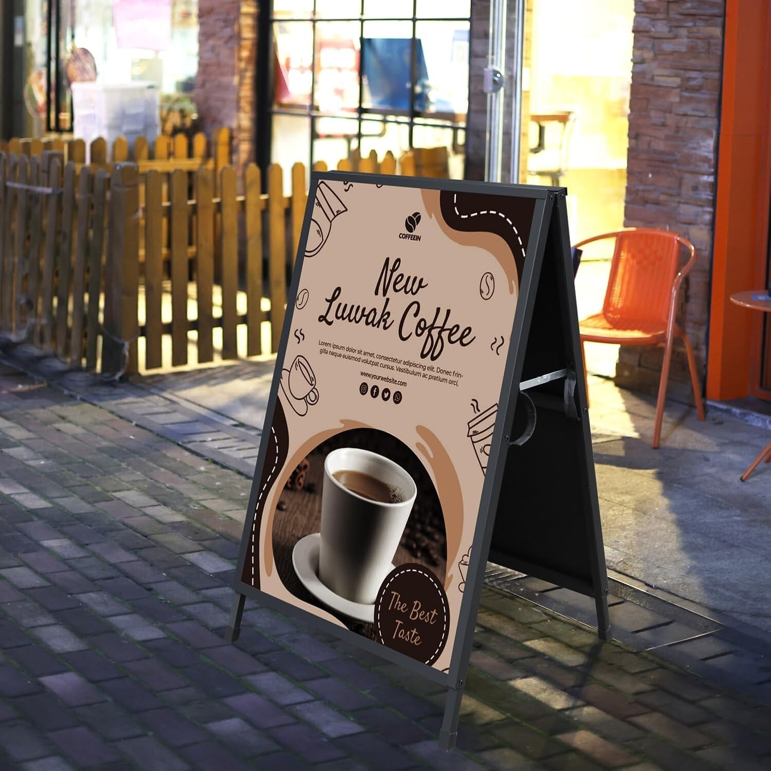 All-Metal A-Frame Sign Holder, Portable 24×36 » Sandwich Board for Diverse Uses