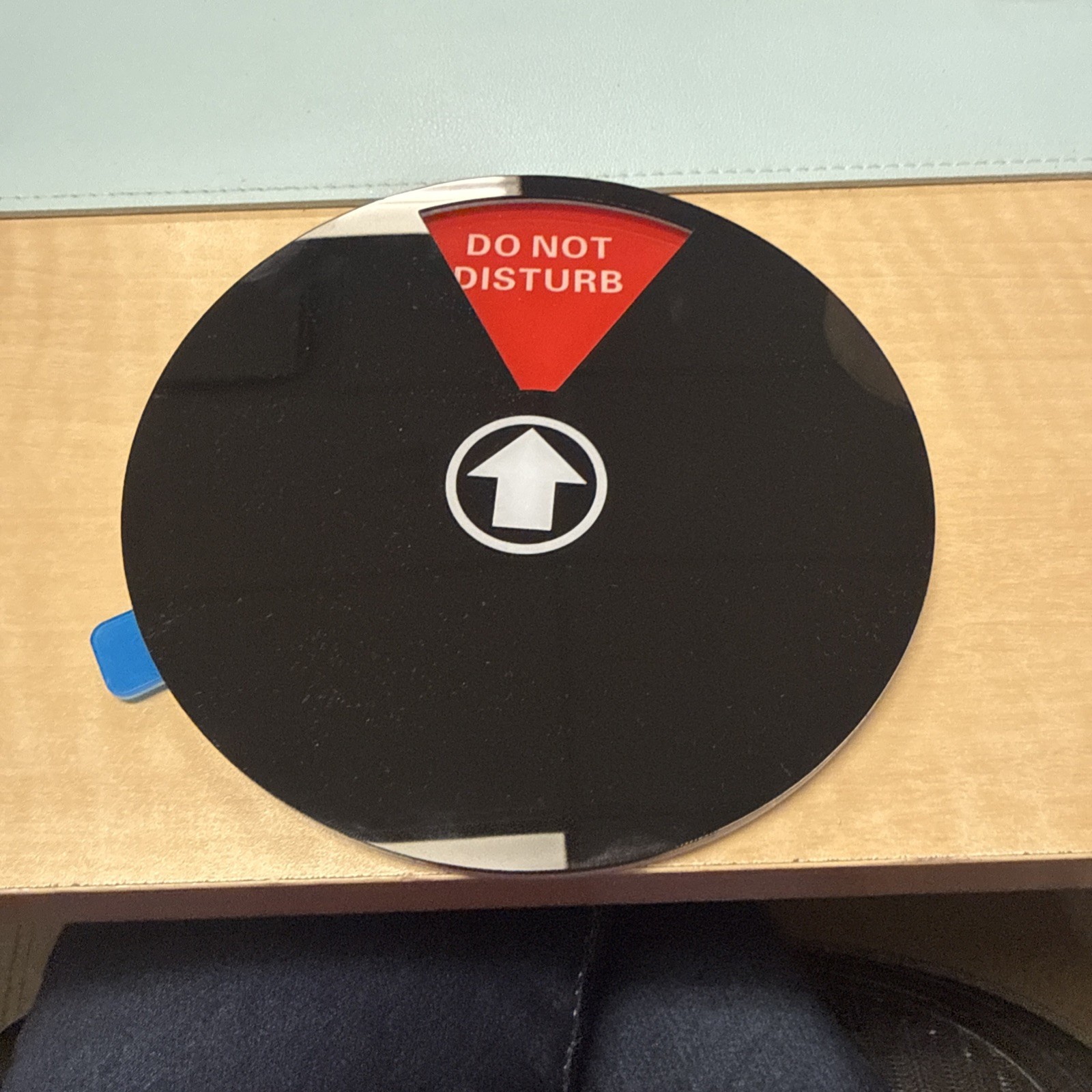 Double-Sided Door Hanger Sign Set, Plastic Black: Meeting/Knock/Do Not Disturb