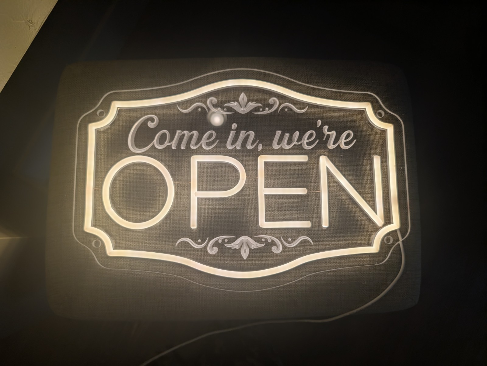 Medium 16.25&Prime; X 11&Prime; Neon Open Sign LED – Dimmable Brightness for Business & Cafe