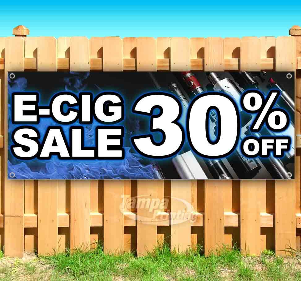 E-CIG SALE 30% OFF Advertising Vinyl Banner Flag Sign Many Sizes Available VAPE