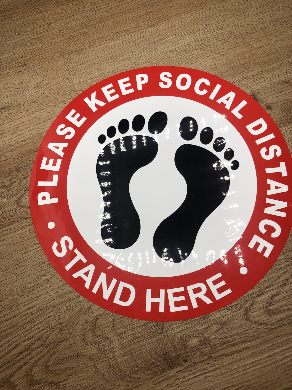 5X Social Distancing Floor Decal Sticker Waterproof Vinyl Ground Sign Red US