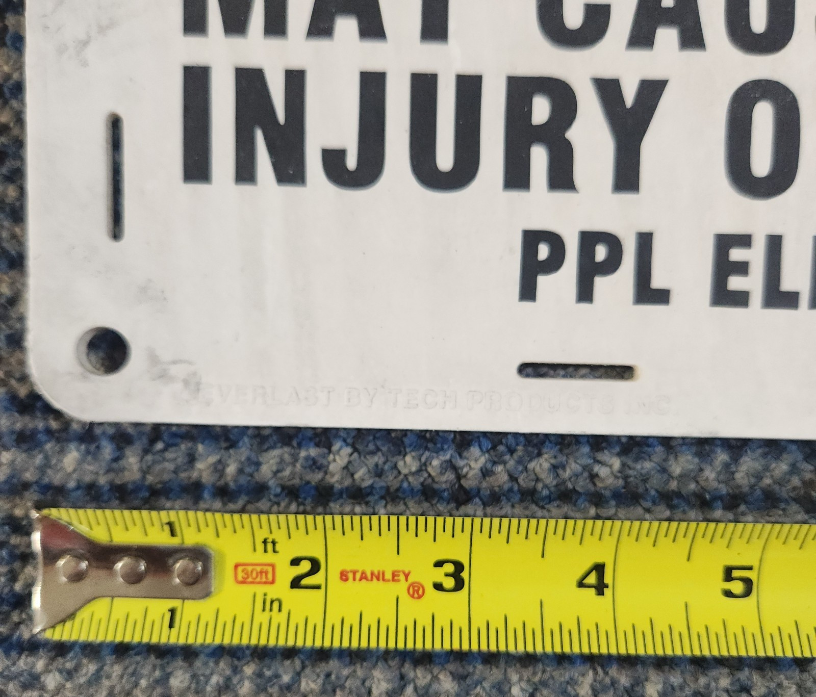 « Danger Hazardous Voltage » Sign 10&Prime; x 14&Prime; Thick (1/4&Prime;) Sturdy Vinyl PPL ELECTRIC