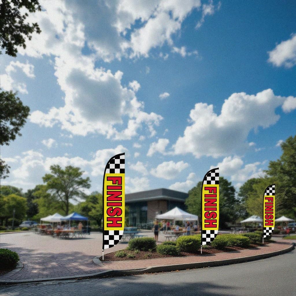 Lookourway Feather Flag Pole Kit – 12 Feet Tall Advertising Flag Banner