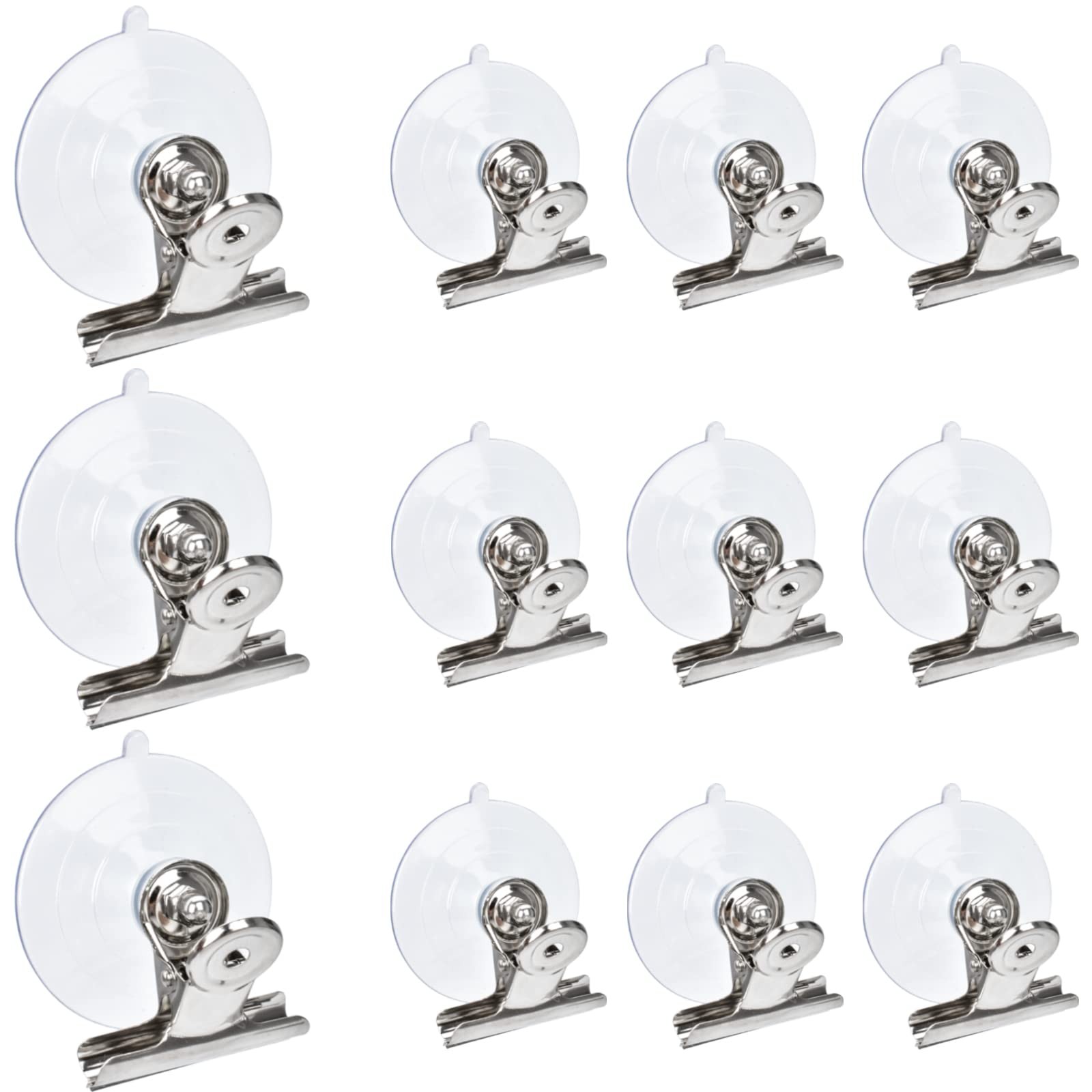 Sankoly 12 Pieces Suction Cup Clips 2.4&Prime; +2&Prime; Clip, Clear
