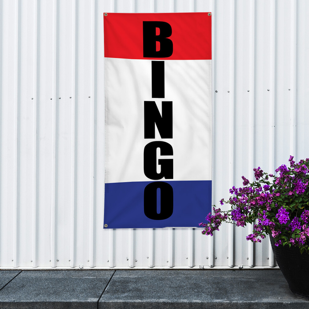 Vertical Vinyl Banner Multiple Sizes Bingo Weatherproof Industrial Yard Signs