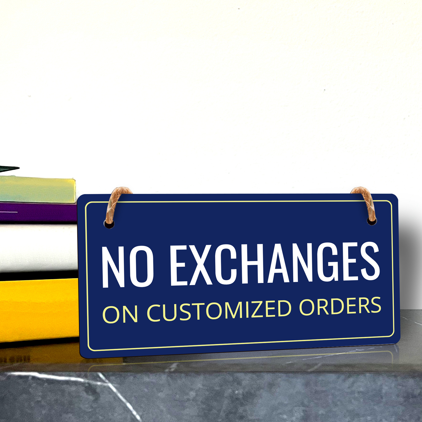 Business & Workplace Signage – Sales & Returns Policies 5×10 Hanging Plus Sign