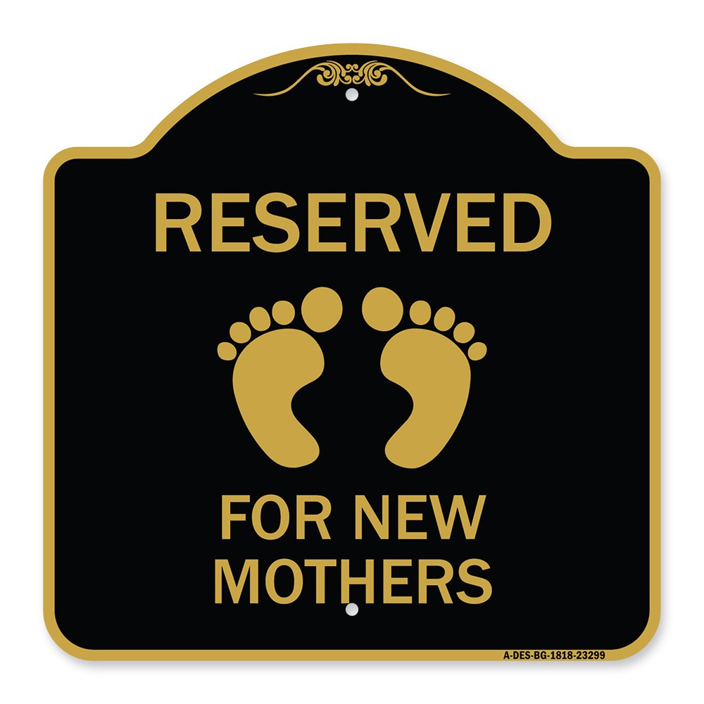 Designer Series – Pink Reserved Parking for New Mothers Heavy Gauge Aluminum