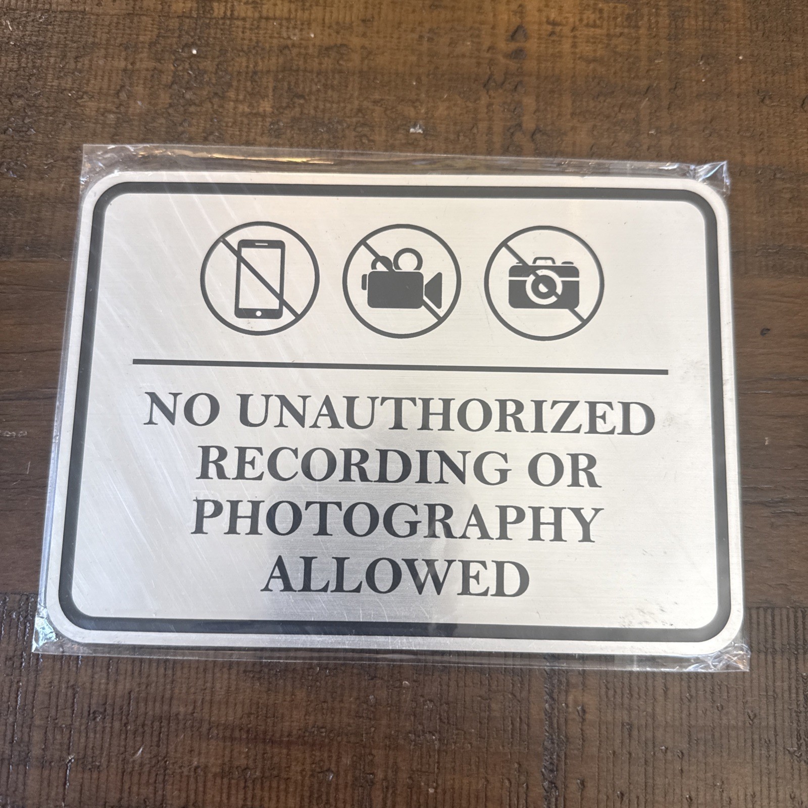 2 Pack Classic Framed No Unauthorized Recording or Photography Allowed 5&Prime; X 7&Prime;